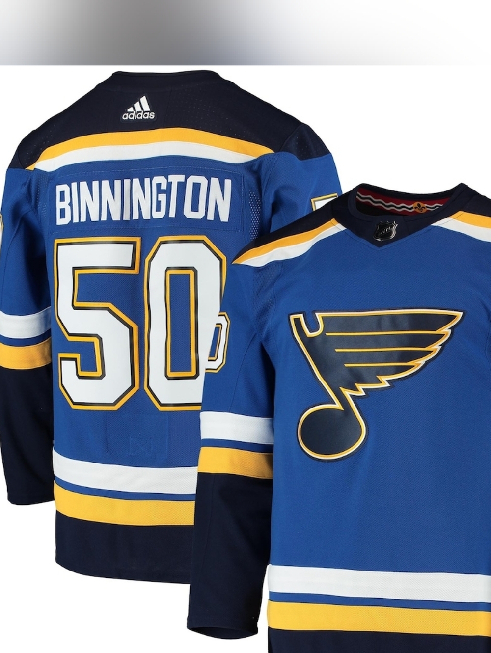 Jordan Binnington St. Louis Blues adidas Home Authentic Player Jersey L/XL